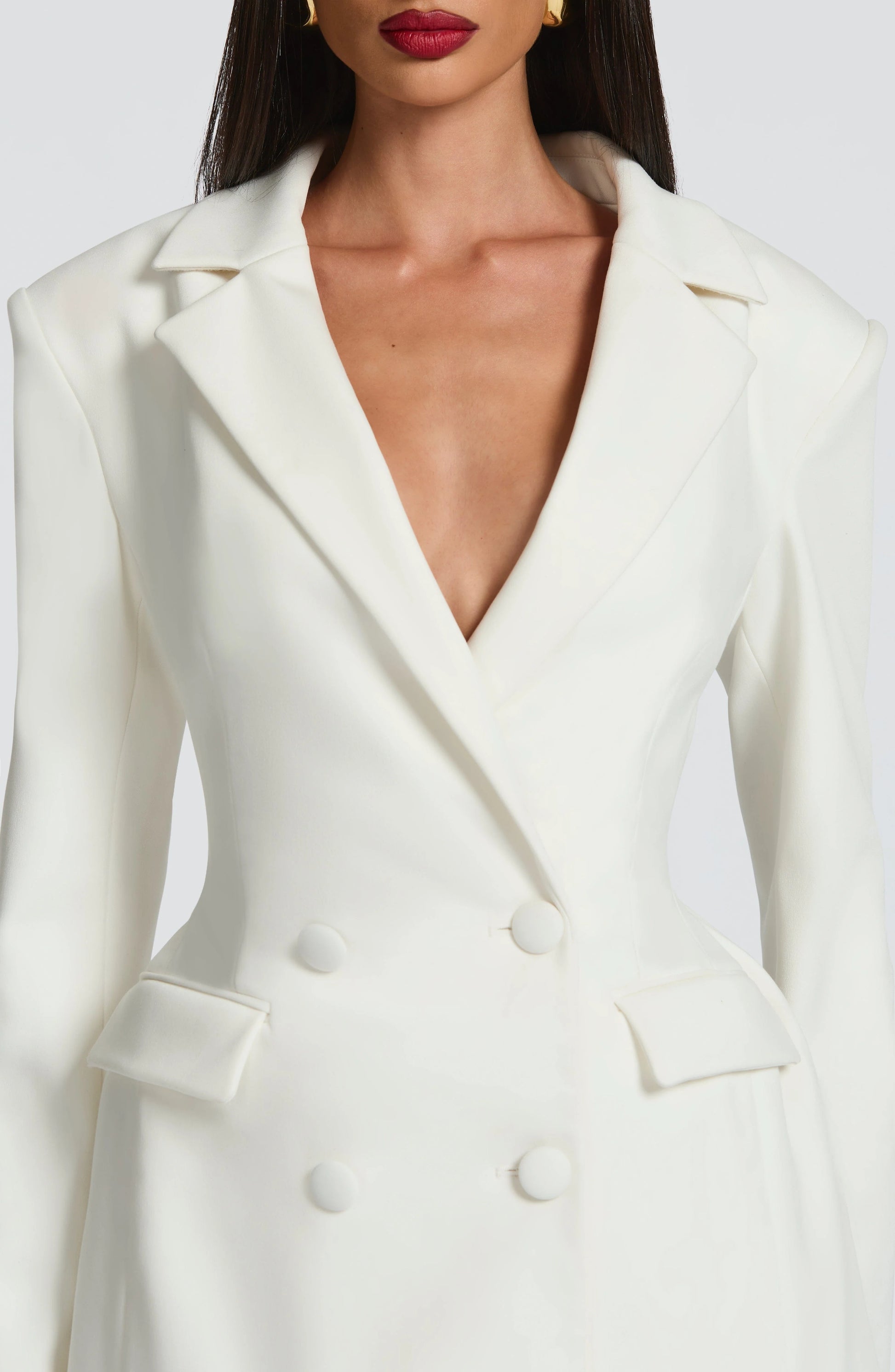 New-style Casual Slim-fit Suit Long-sleeve Bud-shaped Faux-pocket Dress Jovera Joyce
