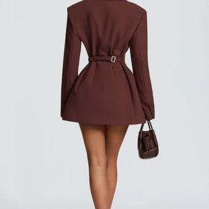 New-style Casual Slim-fit Suit Long-sleeve Bud-shaped Faux-pocket Dress Jovera Joyce