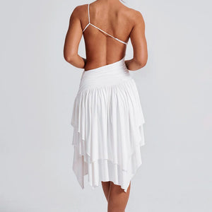 Shoulder Hollow Backless High Waist Short Dress Jovera Joyce
