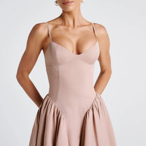 Body Hugging Pleated Strap Dress Jovera Joyce