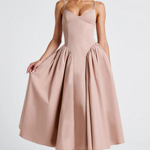 Body Hugging Pleated Strap Dress Jovera Joyce