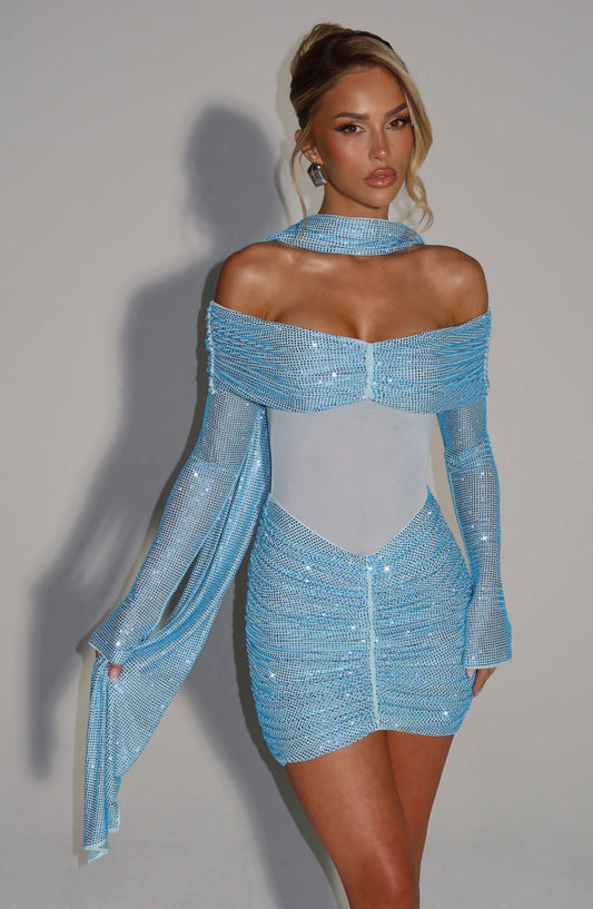New Elegant Rhinestone Waist-tight Hot Girl Tube Top Sexy Dress Jovera Joyce