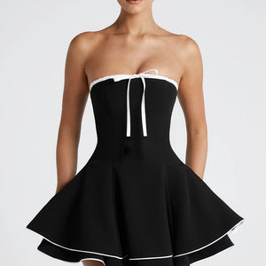 French Sweet Style Off-neck Tube Top High Waist Skirt Jovera Joyce