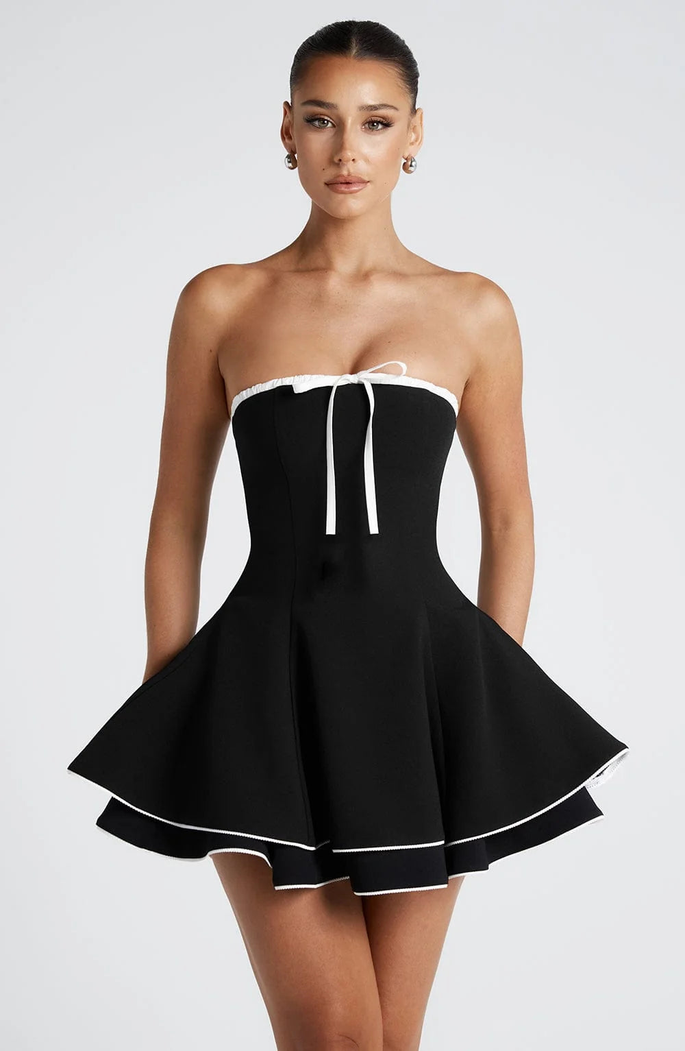 French Sweet Style Off-neck Tube Top High Waist Skirt Jovera Joyce