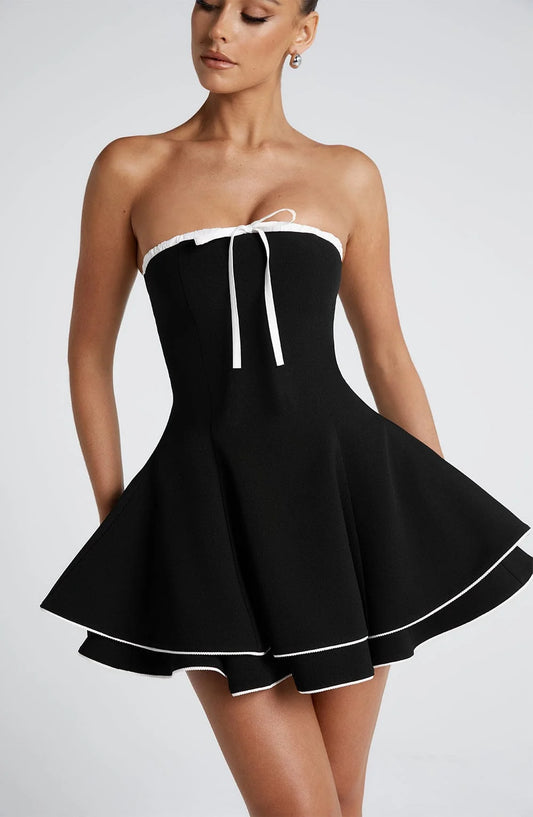French Sweet Style Off-neck Tube Top High Waist Skirt Jovera Joyce