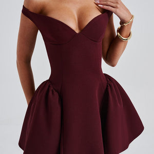 Women's Autumn New Backless Solid Color Slim Dress Jovera Joyce