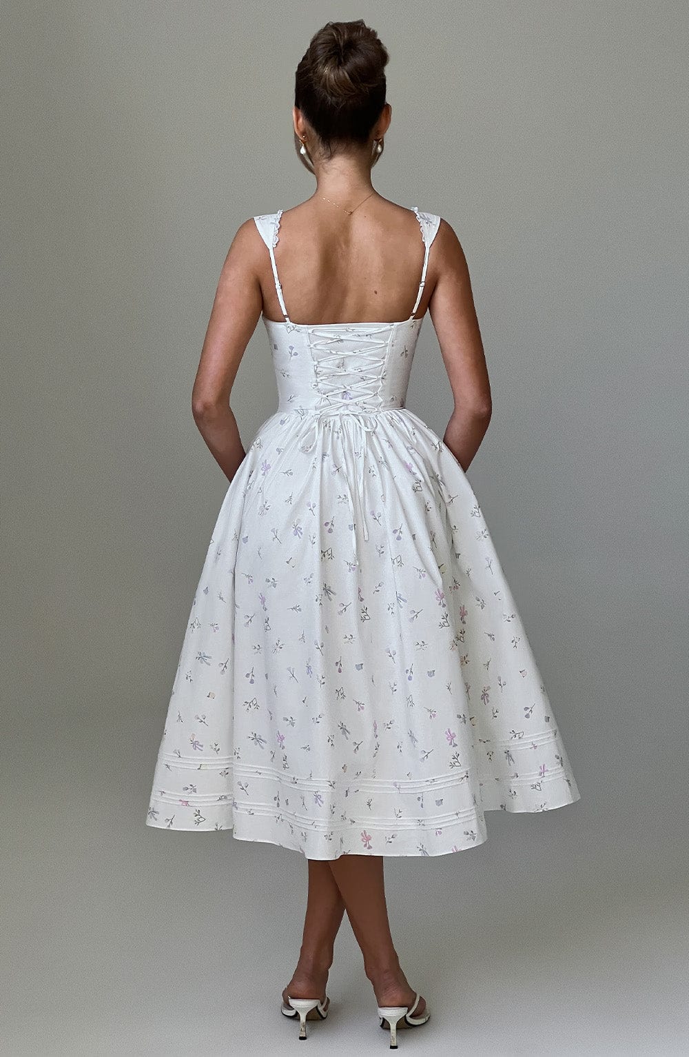 Winter European And American New Printed Lace Backless Dress Jovera Joyce