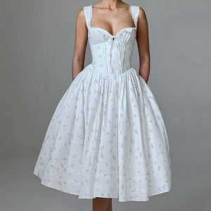 Winter European And American New Printed Lace Backless Dress Jovera Joyce