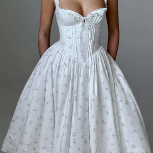 Winter European And American New Printed Lace Backless Dress Jovera Joyce