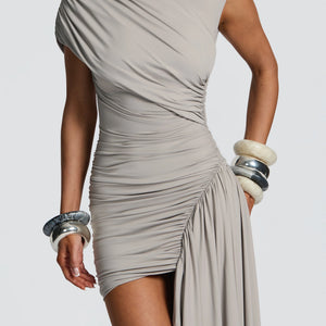 Sleeveless Pleated Waist-cinching Sheath Elegant And Fashionable Womens Dress Jovera Joyce