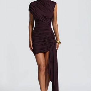 Sleeveless Pleated Waist-cinching Sheath Elegant And Fashionable Womens Dress Jovera Joyce