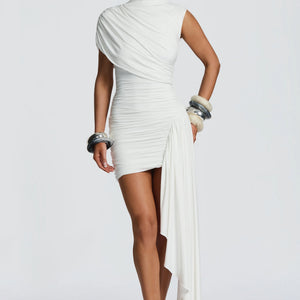 Sleeveless Pleated Waist-cinching Sheath Elegant And Fashionable Womens Dress Jovera Joyce