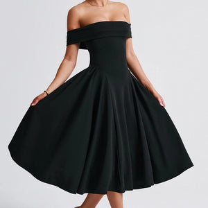 Fashion Personality Pure Color Tube-top Dress Women Jovera Joyce
