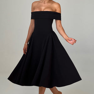 Fashion Personality Pure Color Tube-top Dress Women Jovera Joyce