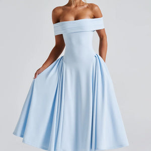 Fashion Personality Pure Color Tube-top Dress Women Jovera Joyce