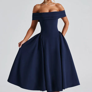 Fashion Personality Pure Color Tube-top Dress Women Jovera Joyce