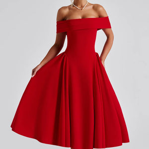 Fashion Personality Pure Color Tube-top Dress Women Jovera Joyce