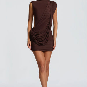 Womens Casual Solid-Color Slim-Fit Backless Dress Jovera Joyce