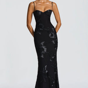 Flower-decorated Evening Dress High-end Banquet Elegant Slimming Jovera Joyce