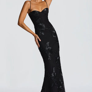 Flower-decorated Evening Dress High-end Banquet Elegant Slimming Jovera Joyce