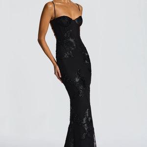 Flower-decorated Evening Dress High-end Banquet Elegant Slimming Jovera Joyce