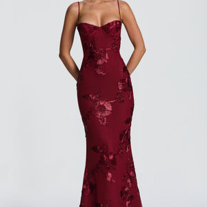 Flower-decorated Evening Dress High-end Banquet Elegant Slimming Jovera Joyce