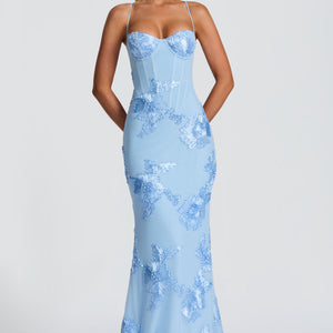 Flower-decorated Evening Dress High-end Banquet Elegant Slimming Jovera Joyce