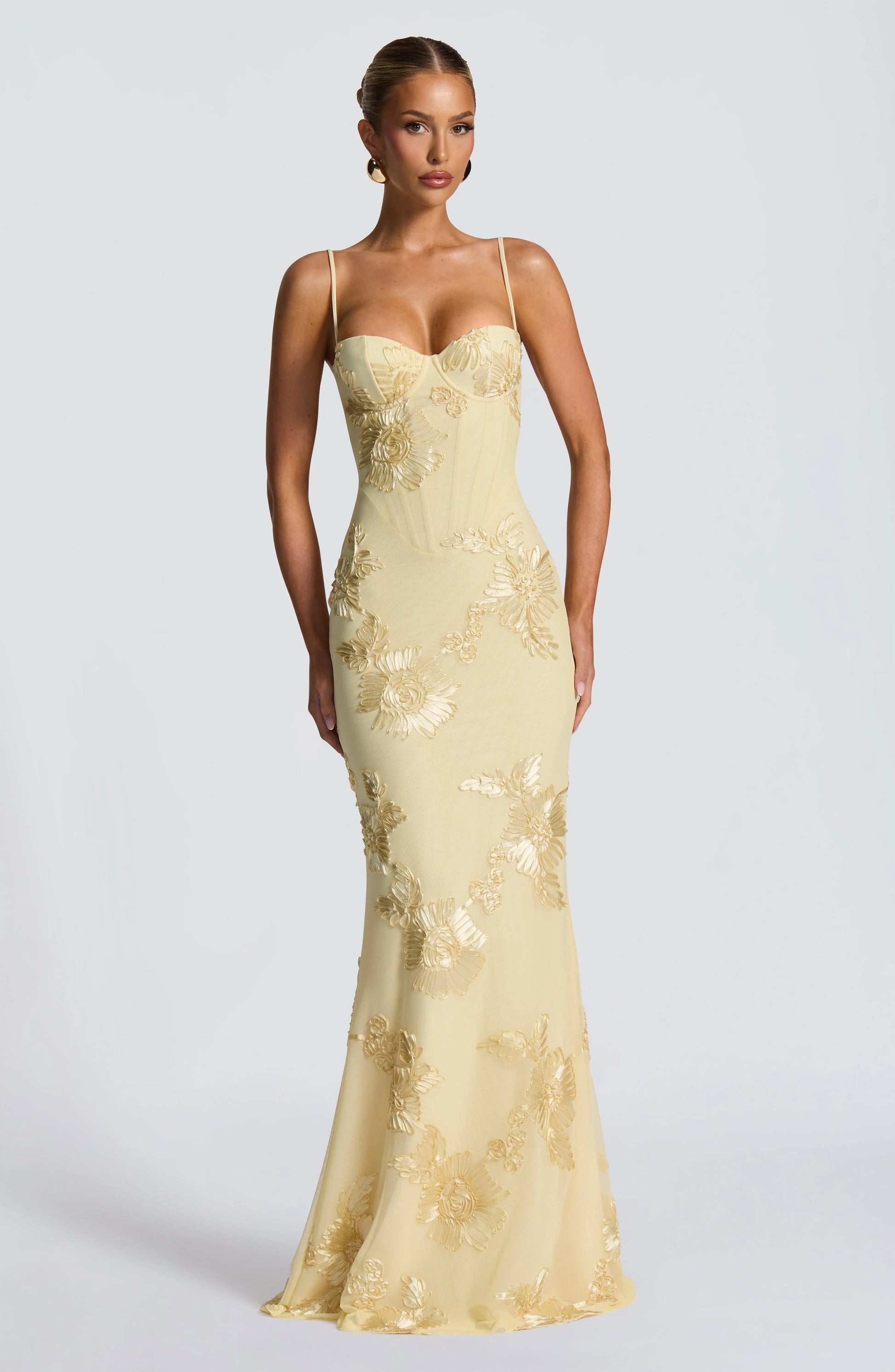 Flower-decorated Evening Dress High-end Banquet Elegant Slimming Jovera Joyce
