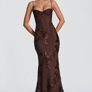Flower-decorated Evening Dress High-end Banquet Elegant Slimming Jovera Joyce