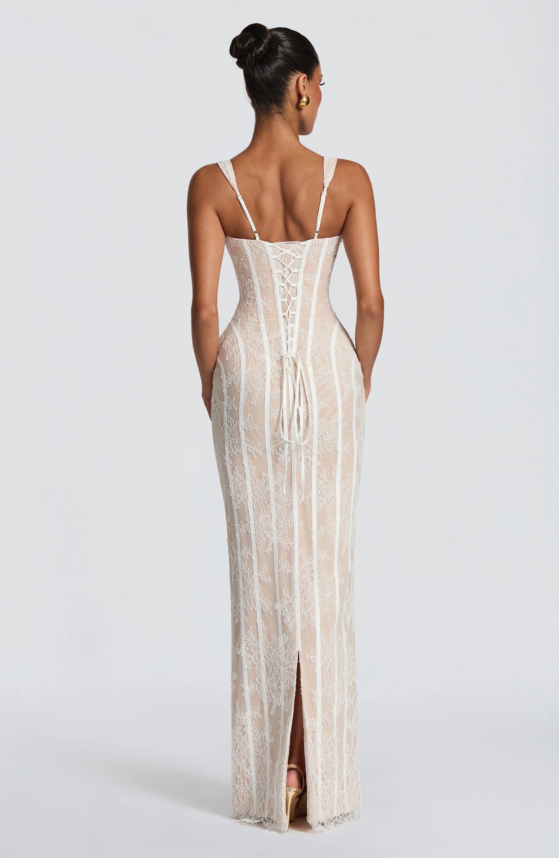 Womens Mesh Vertical-striped Sheath Dress Jovera Joyce