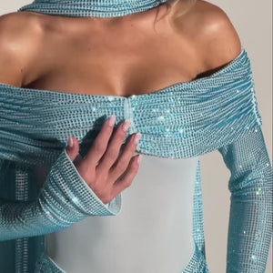 Celeste Lumière Embellished Mini Dress