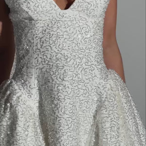 Aurelia Sequin A-Line Mini Dress