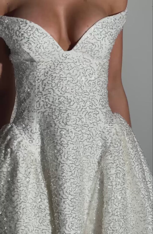 Aurelia Sequin A-Line Mini Dress