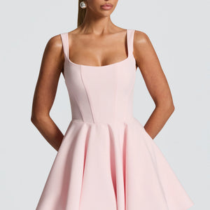 Solid Color Square Collar Sling Dress Women Jovera Joyce
