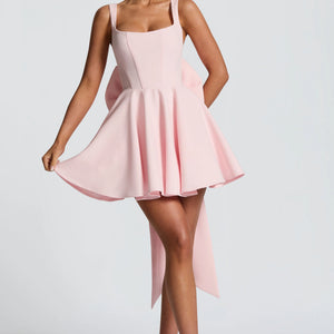 Solid Color Square Collar Sling Dress Women Jovera Joyce