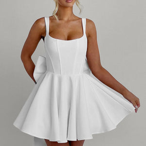 Solid Color Square Collar Sling Dress Women Jovera Joyce