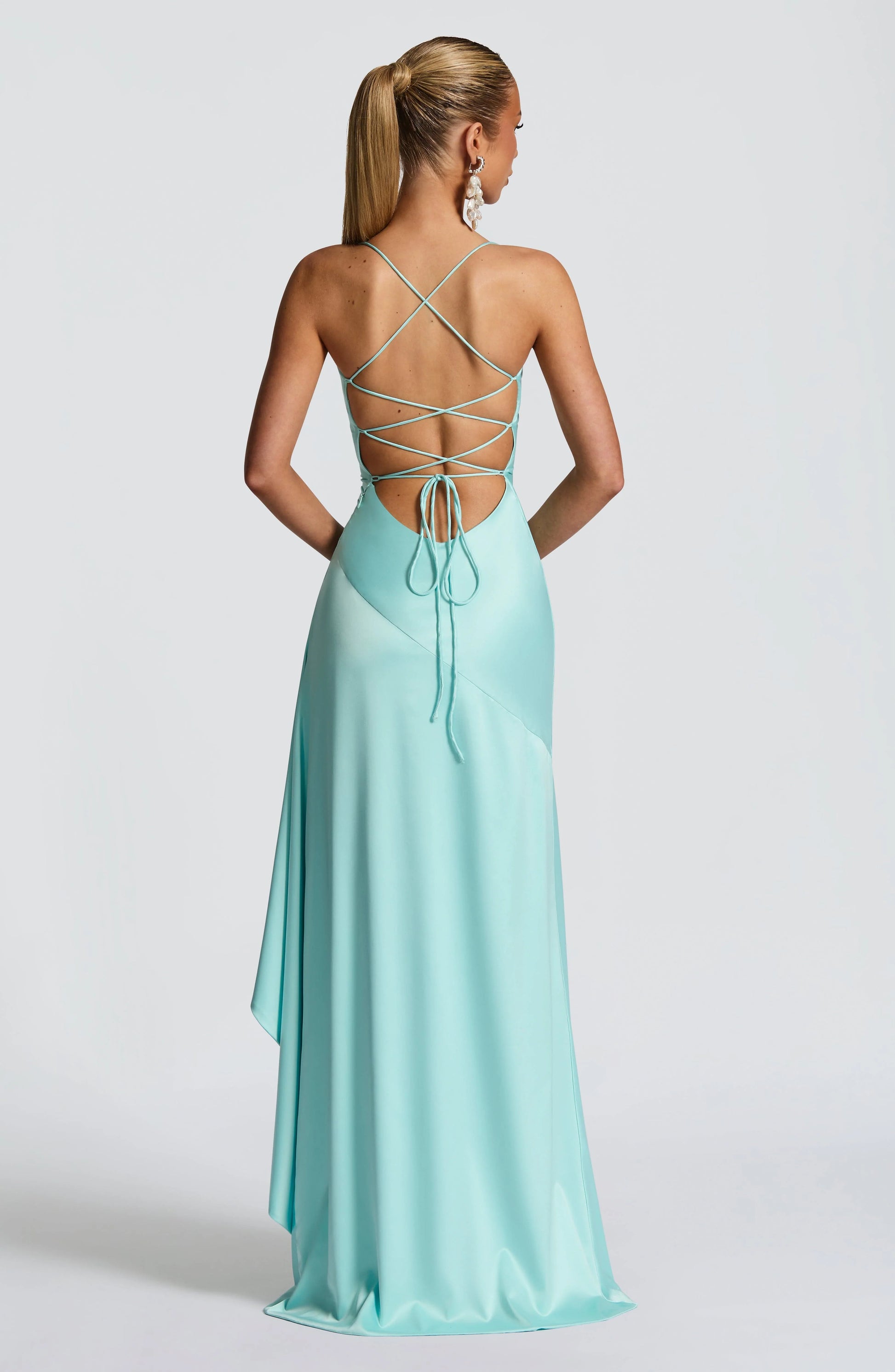 Women's Backless Ruffles Irregular Dress Summer Fashion Evening Party Club Split Suspender Maxi Dresses Clothing Jovera Joyce