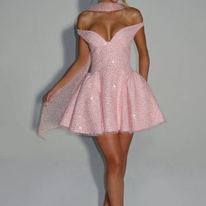 Women's Fashion Elegant Sequins Backless Dress Jovera Joyce