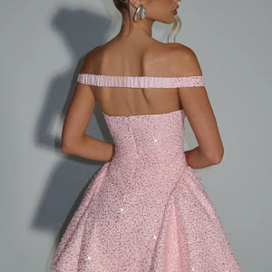 Women's Fashion Elegant Sequins Backless Dress Jovera Joyce