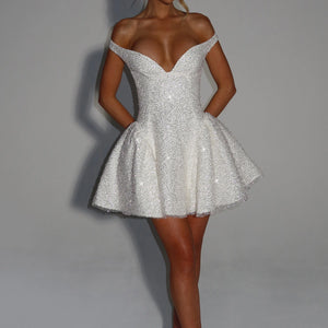 Women's Fashion Elegant Sequins Backless Dress Jovera Joyce