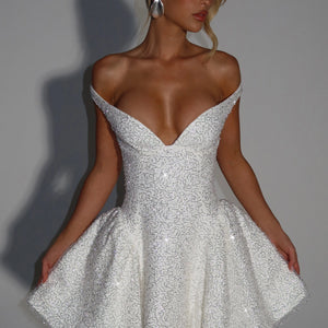 Women's Fashion Elegant Sequins Backless Dress Jovera Joyce
