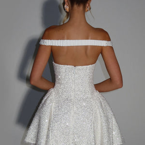 Women's Fashion Elegant Sequins Backless Dress Jovera Joyce