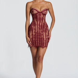 6 European And American Lace Bustier Sheath Dress Jovera Joyce