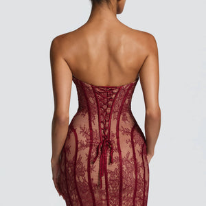 6 European And American Lace Bustier Sheath Dress Jovera Joyce