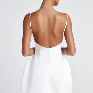 Solid-color Sexy Tank Top With Adjustable Straps Backless Mini Dress Jovera Joyce