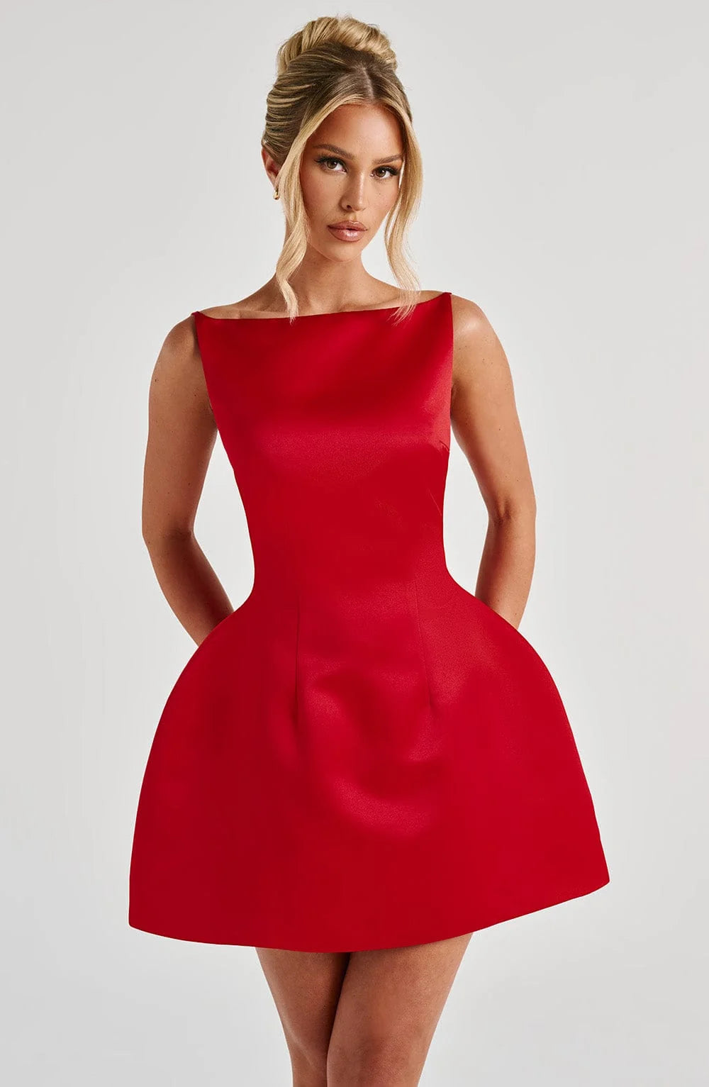 Solid-color Sexy Tank Top With Adjustable Straps Backless Mini Dress Jovera Joyce