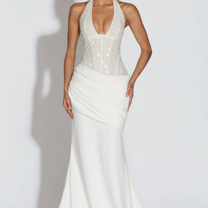 Body-con Sparkle Irregular Draped Evening Dress Women's Long Gown Jovera Joyce