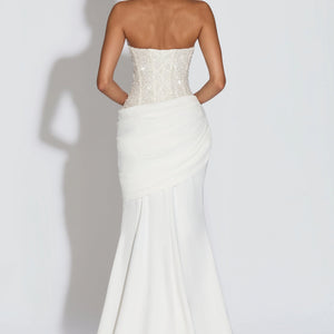 Body-con Sparkle Irregular Draped Evening Dress Women's Long Gown Jovera Joyce